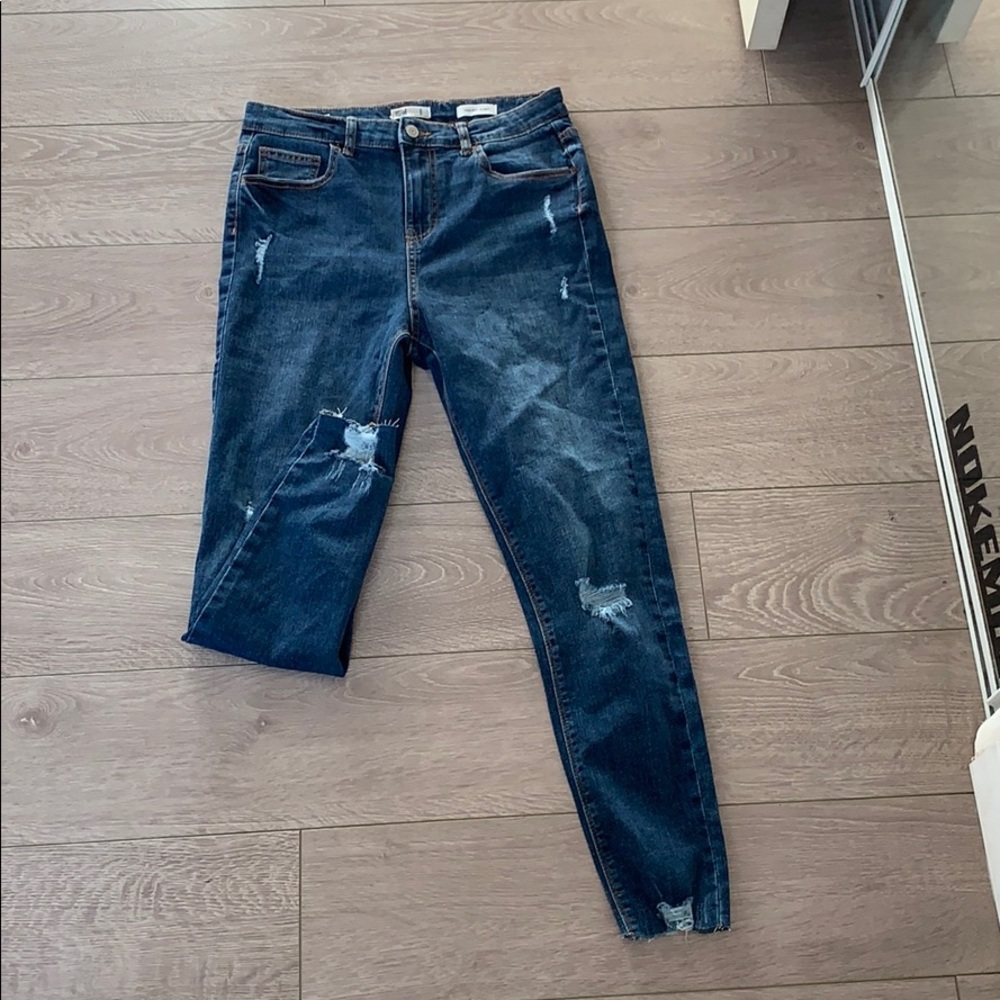 High rise skinny jeans